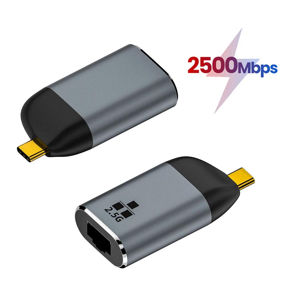 Ʈ PC ӿ USB C ̴ , Ʈ 3 CŸ to RJ45 2.5G Ʈũ ī, CAT7/8 LAN, 100, 1000, 2500Mbps